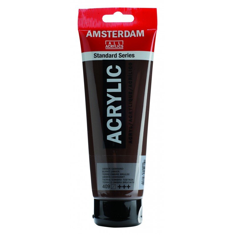 8712079158323 Acrílico Amsterdam 120 ml | Colores Tierra de Sombra Tostada 409 Serie Estandar Cartel Arte & Papelería