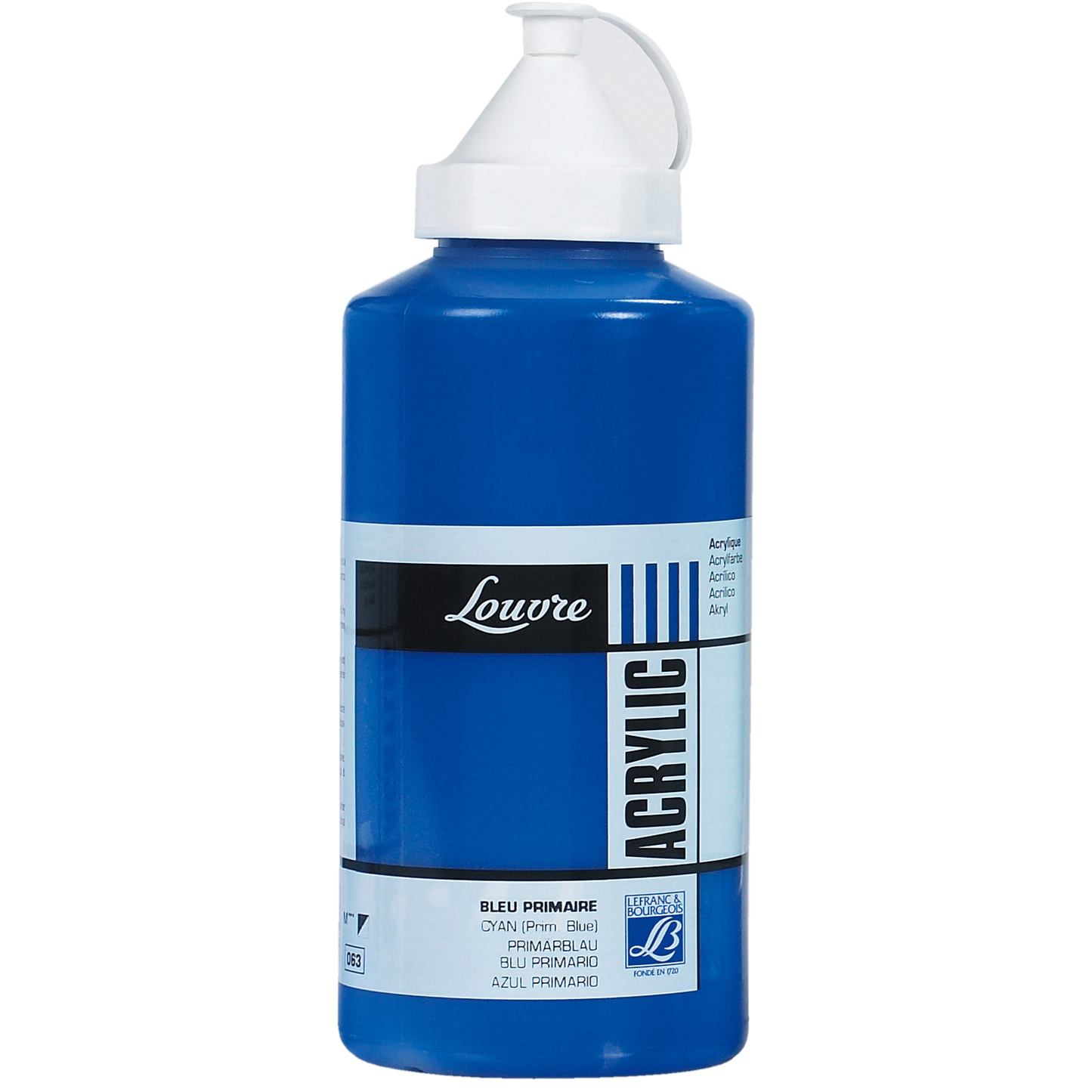 3013641742403 Acrilico Louvre Lefranc Pintura Acrílica 750 ml Azul Primario RF 063 Cartel Arte & Papelería