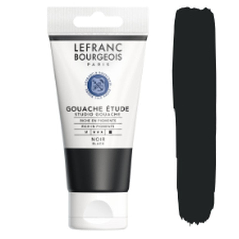 3013643012436 Tempera Gouache Lefranc Tempera 80 ml Negro Gouache Student 256 Cartel Arte & Papelería