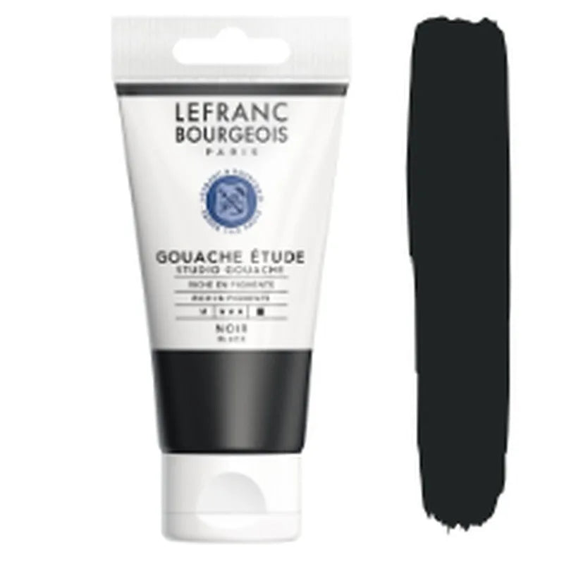 3013643012436 Tempera Gouache Lefranc Tempera 80 ml Negro Gouache Student 256 Cartel Arte & Papelería