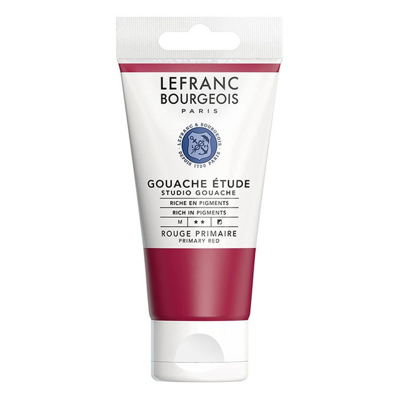 3013643012443 Tempera Gouache Lefranc Tempera 80 ml Rojo Primario Gouache Student 437 Cartel Arte & Papelería