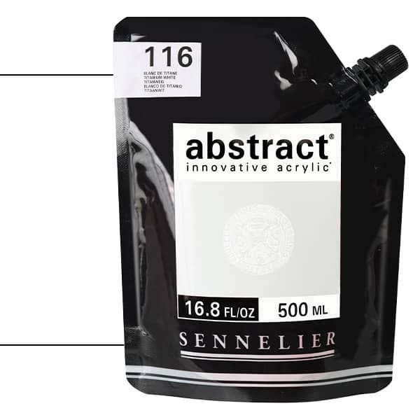 0V20161000000 Acrilico Abstract Sennelier 500ml Blanco De Titanio-Ref. 116-Cartel Arte & Papelería