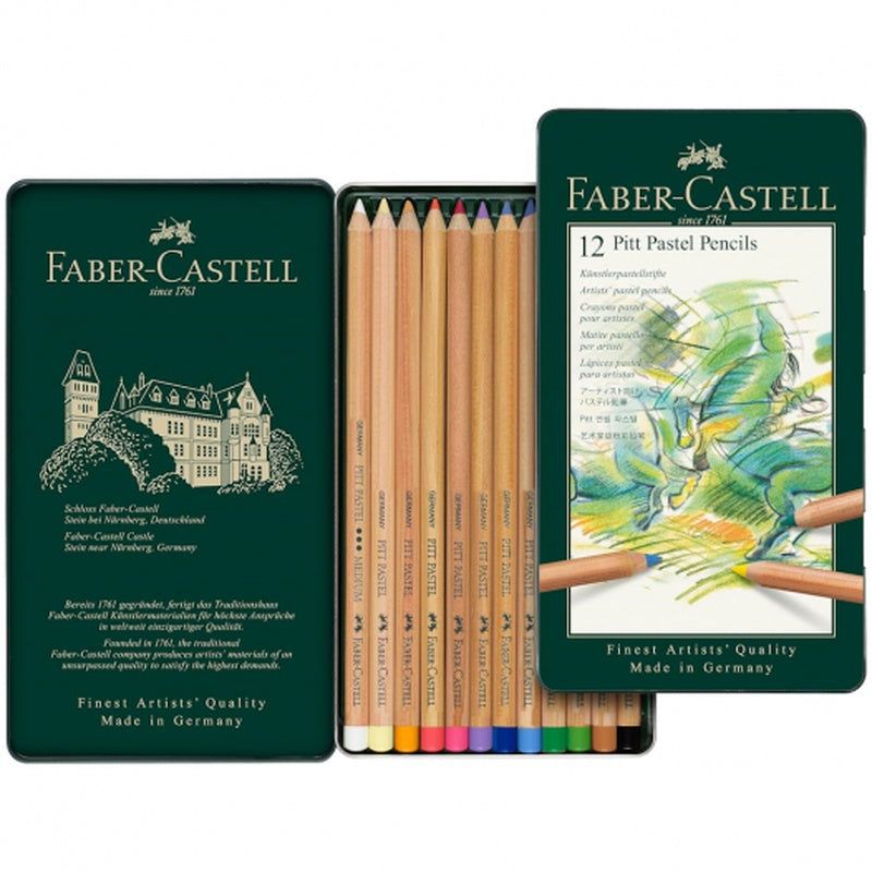 4005401121121 Pitt Pastel Pencil Faber Castell Lápiz de pastel X 12 Unidades Surtido Pitt Pastel Pencil Cartel Arte & Papelería