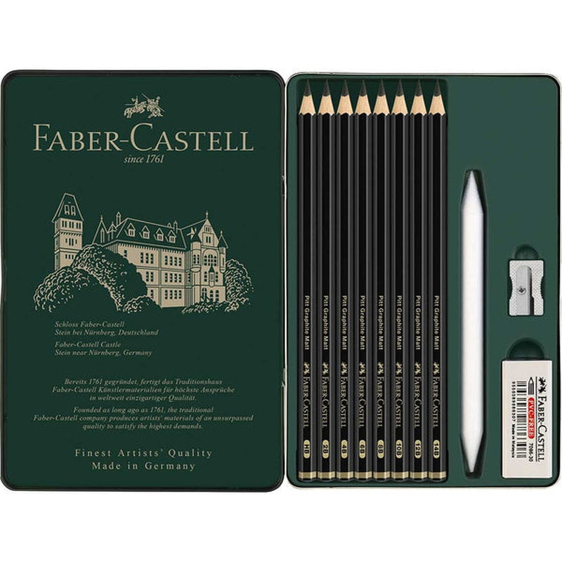 4005401152200 Pitt Graphite Matt Faber Castell Linea Arte Lápiz de grafito X 11 Unidades Surtido Graphite Matt Cartel Arte & Papelería