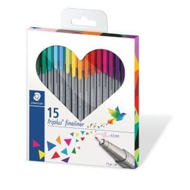 4007817011096 Set Triplus Fineliners Staedtler Marcador X 15 Unidades Corazon 0.3 mm Cartel Arte & Papelería