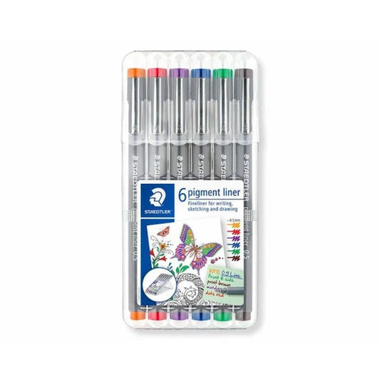 4007817036761 Pigment Liner Staedtler Rotulador X 6 Unidades Surtido 0.5mm Cartel Arte & Papelería