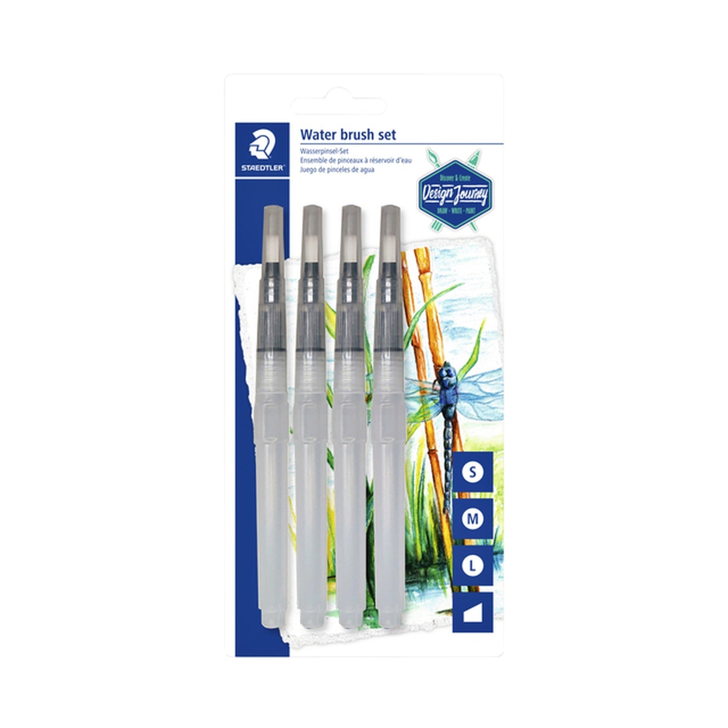 4007817051641 Water Brush Set Staedtler Pincel de agua X 4 Unidades Water Brush Set Cartel Arte & Papelería