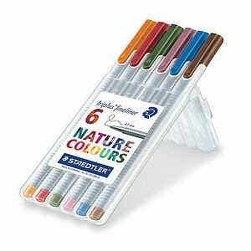 4007817336014 Set Triplus Fineliners Staedtler Marcador X 6 Unidades Nature Colours 0.3 mm Cartel Arte & Papelería