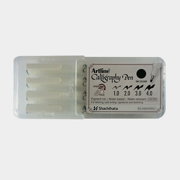 4549441002939 Marcador Artline Marcador Set X 4 Unidades Negro 1.0 a 4.0 Cartel Arte & Papelería