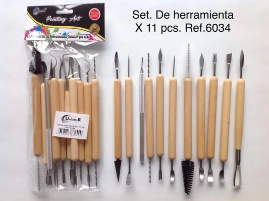 Set de herramientas para esculpir Marino - detalle de mango