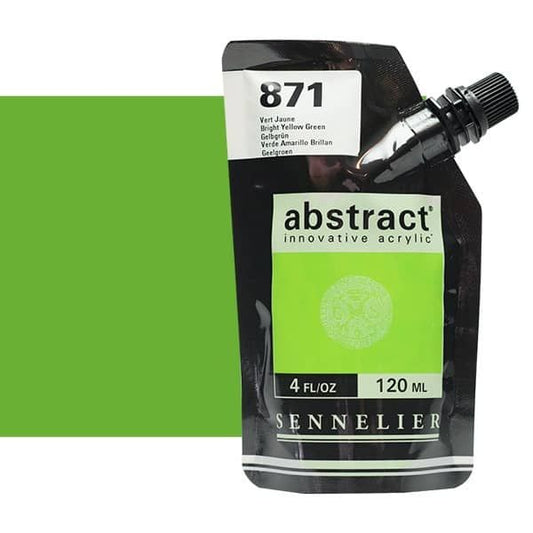 0V20101000000 Acrilico Abstract Sennelier 120ml Verde Amarillo-Ref. 871-Cartel Arte & Papelería