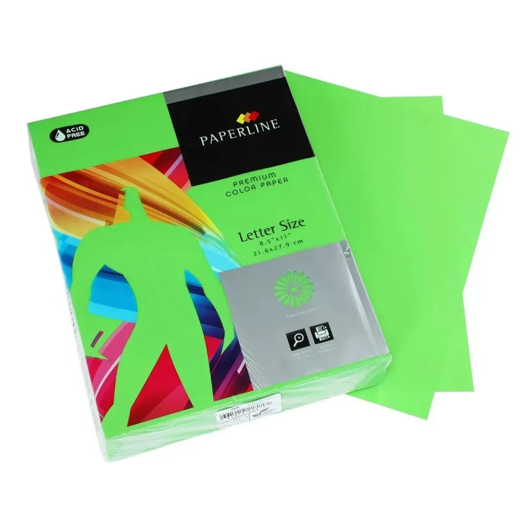 667076013114 Resma Color Paperline 75gr Verde Carta Cartel Arte & Papelería