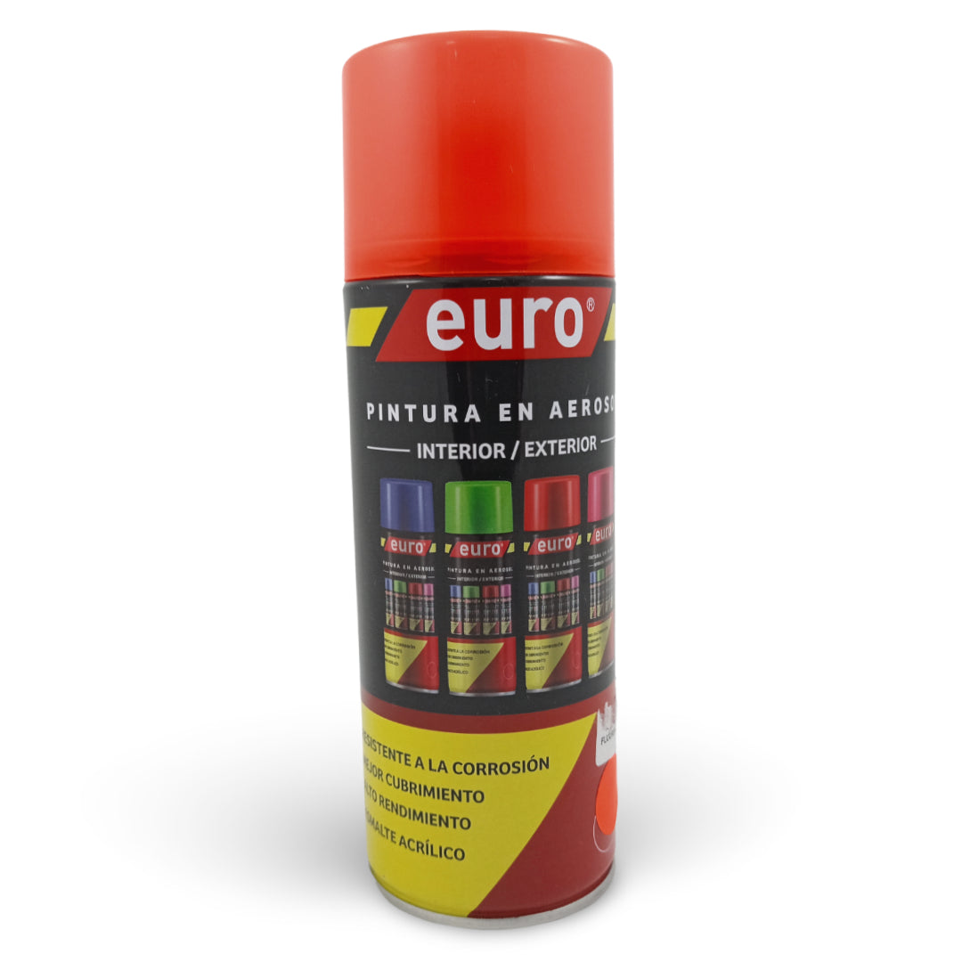 7700000020055 Aerosol Euro Pintura en Aerosol 400 ml Naranja Fluorescente Aerosol Cartel Arte & Papelería