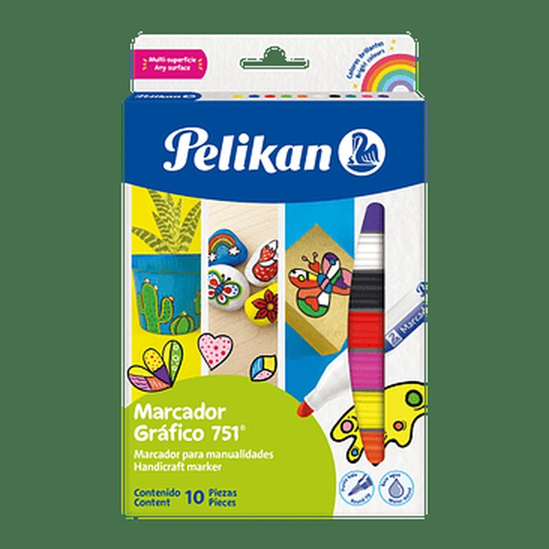 7703064488007 Marcador Pelikan Marcador X 10 Unidades Surtido Grafico 751 Cartel Arte & Papelería