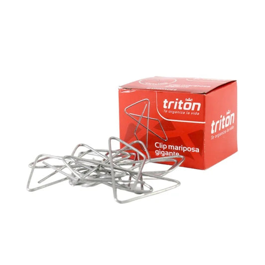 7705465100038 Gancho Clip Triton Gancho Clip X 50 Unidades Mariposa Cartel Arte & Papelería