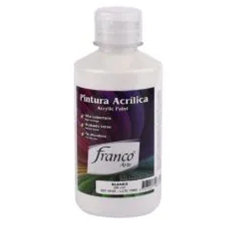 7707227483793 Pintura Acrilica Franco Arte Pintura Acrílica 250 ml Blanco Acrílica Cartel Arte & Papelería