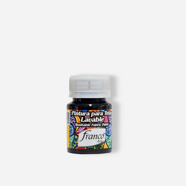 7707227484370 Pintura Para Tela Franco Arte Pintura Para Tela 30 ml Negro Para Tela Cartel Arte & Papelería