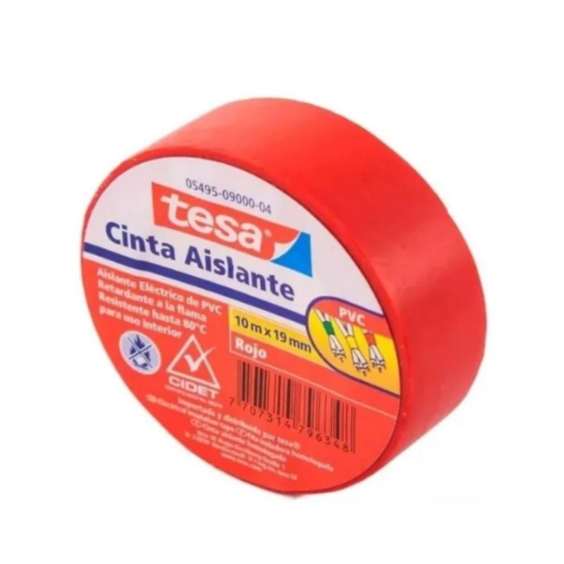 7707314796348 Cinta Aislante Tesa Cinta Aislante Unidad Roja Aislante Cartel Arte & Papelería