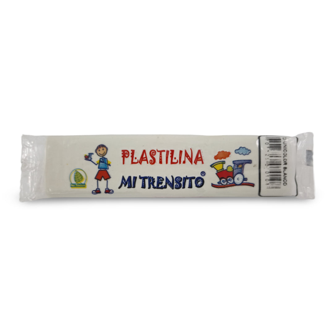 7707326070108 Barra Plastilina Mi Trensito Plastilina Unidad Blanca Cartel Arte & Papelería