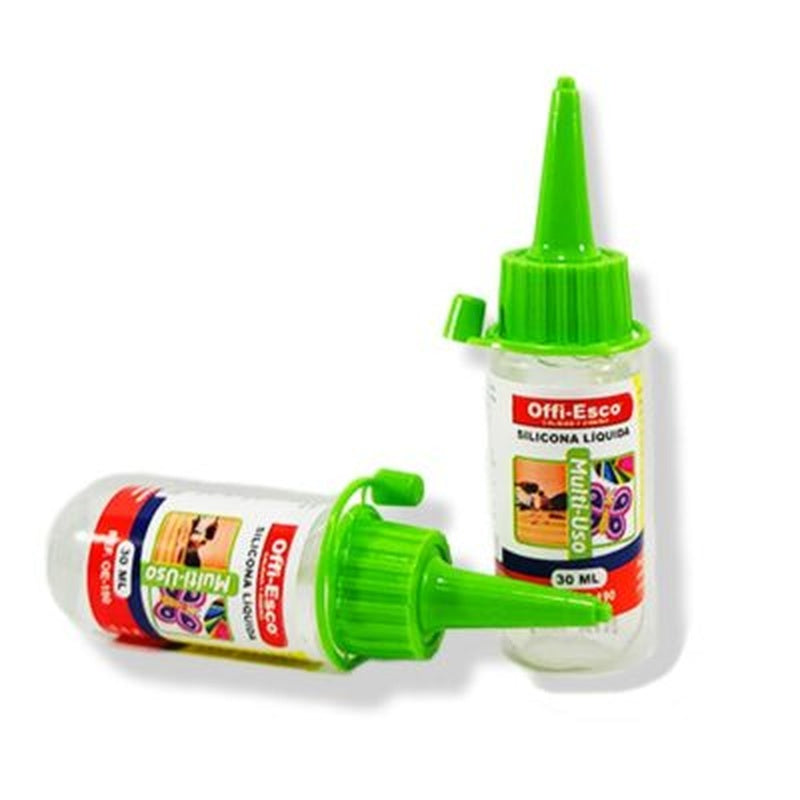 7709690626653 Silicona Liquida Offiesco Adhesivo 30 ml Transparente Silicona Liquida Cartel Arte & Papelería