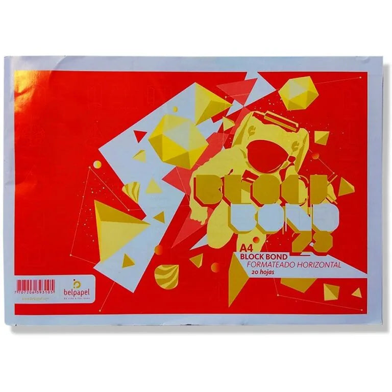 Block Bond Belpapel 300gr 20 hojas tamaño A4
