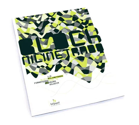 Block milimetrado 1/8 papel verde BELPAPEL
