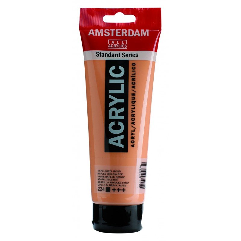 8712079210984 Acrílico Amsterdam 120 ml | Colores Amarillo Nápoles Rojo 224 Serie Estandar Cartel Arte & Papelería