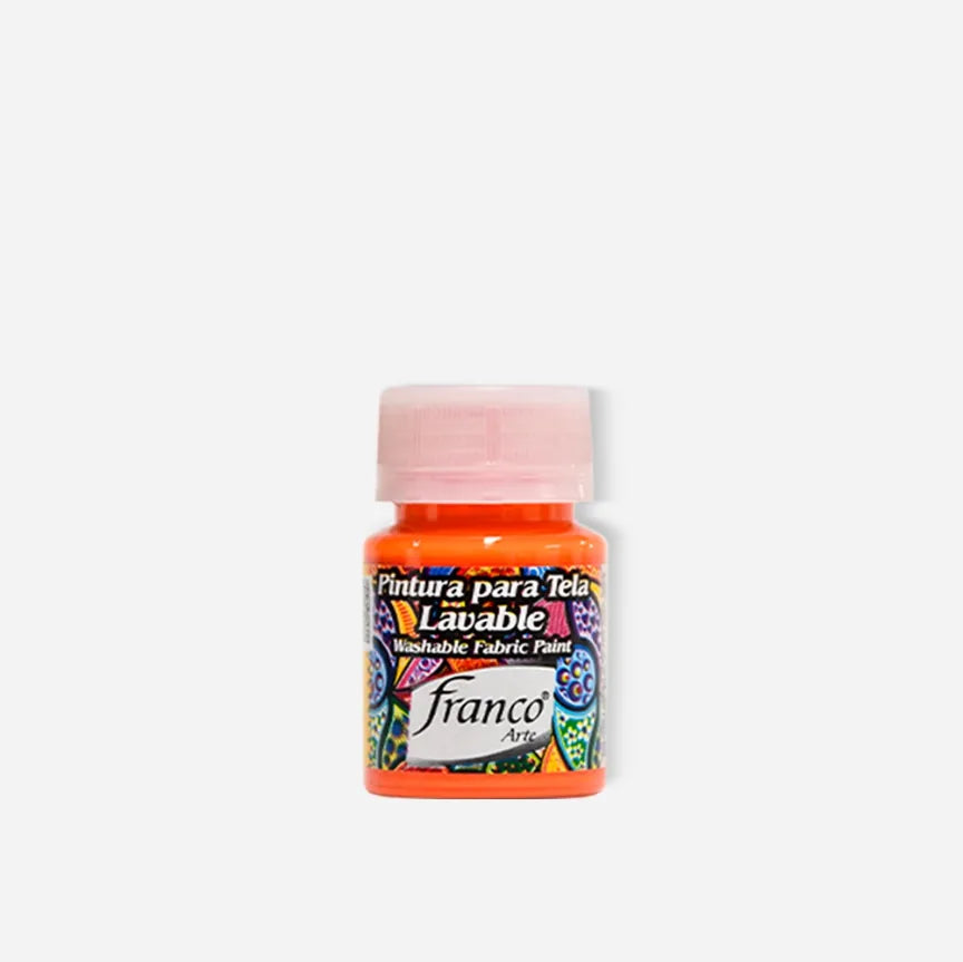 7707227485421 Pintura Para Tela Franco Arte 30 ml Fluorescente Naranja Para Tela Cartel Arte & Papelería