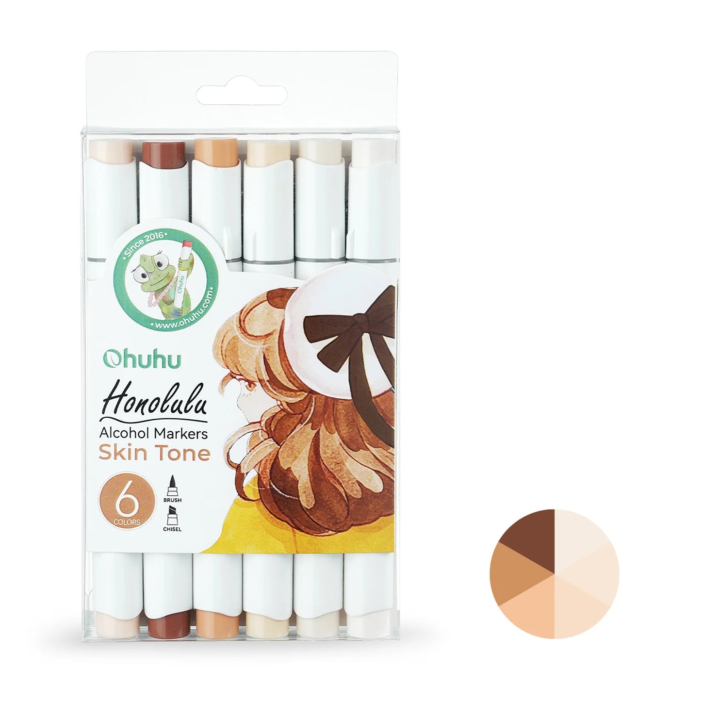 Marcadores Artísticos Con Alcohol Doble Punta - Tonos Piel | Ohuhu Honolulu
