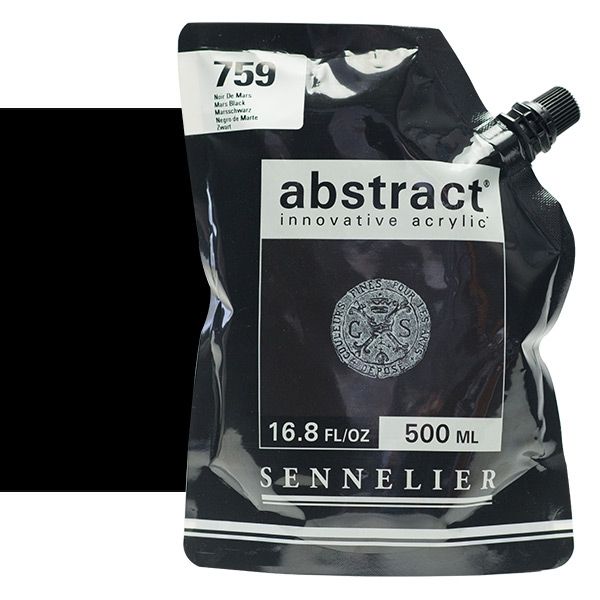 0V20160000000 Acrilico Abstract Sennelier 500ml Negro De Marte-Ref. 759-Cartel Arte & Papelería
