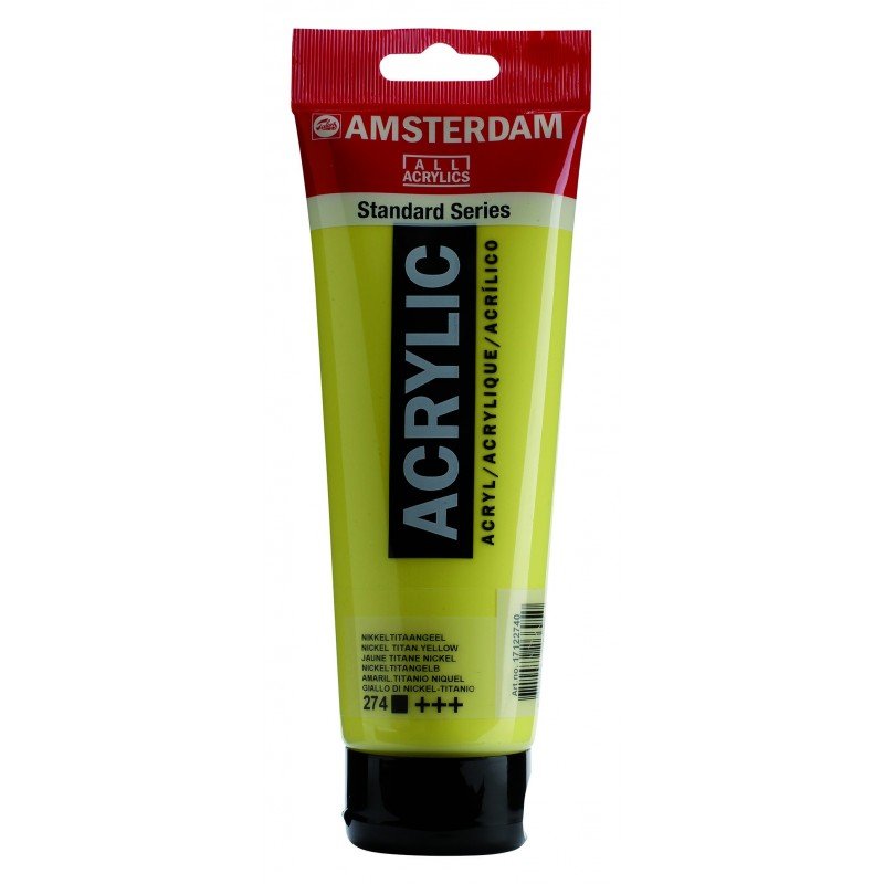 8712079268039 Acrílico Amsterdam 120 ml | Colores Amarillo de Níquel Titanio 274 Serie Estandar Cartel Arte & Papelería
