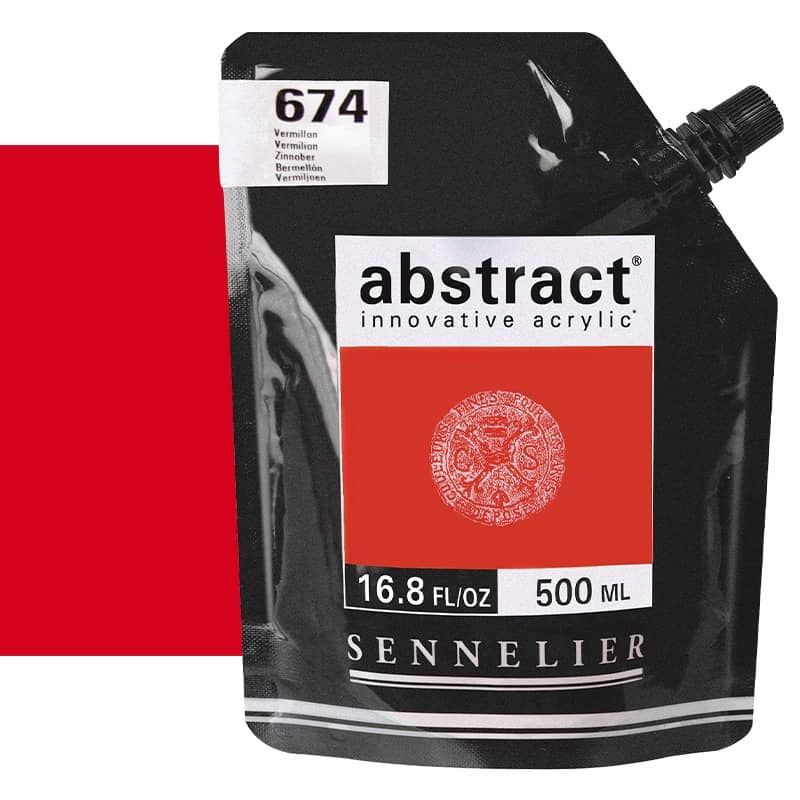 0V26492000000 Acrilico Abstract Sennelier 500ml Vermillion-Ref. 674-Cartel Arte & Papelería