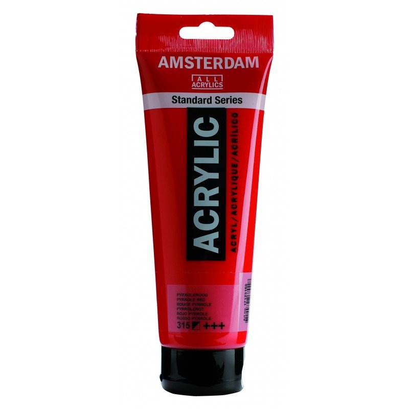 8712079268091 Acrílico Amsterdam 120 ml | Colores Rojo Pirrol 315 Serie Estandar Cartel Arte & Papelería