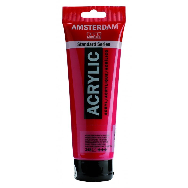8712079268145 Acrílico Amsterdam 120 ml | Colores Rojo Púrpura Permanente 348 Serie Estandar Cartel Arte & Papelería