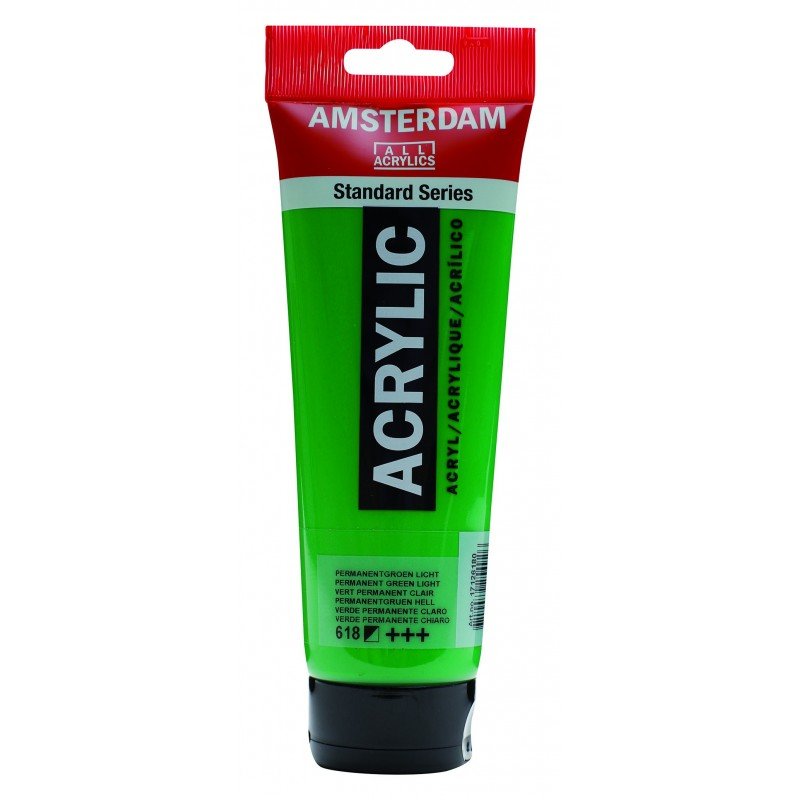 8712079158484 Acrílico Amsterdam 120 ml | Colores Verde Permanente Claro 618 Serie Estandar Cartel Arte & Papelería