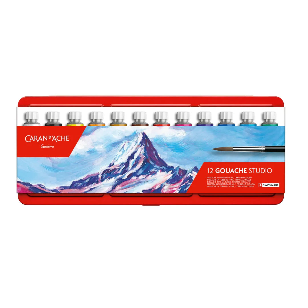 7630002306157 Gouache Tubos De 10 Ml - 12 Colores 1 Pincel Set Tubo 10 ml X 12 Colores Variados Cartel Arte & Papelería