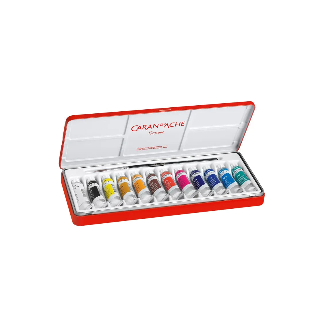 7630002306157 Gouache Tubos De 10 Ml - 12 Colores 1 Pincel Set Tubo 10 ml X 12 Colores Variados Cartel Arte & Papelería