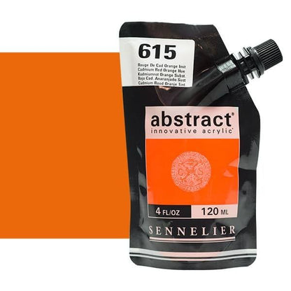 0V20108000000 Acrilico Abstract Sennelier 120ml Rojo Cadmio Anaranjado-Ref. 615-Cartel Arte & Papelería