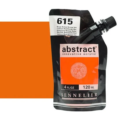0V20108000000 Acrilico Abstract Sennelier 120ml Rojo Cadmio Anaranjado-Ref. 615-Cartel Arte & Papelería