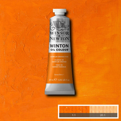 094376711295 Oleo 37ml Winton 090 Cadmio Naranja (4) Winsor Newton Winton Oil Colour Cadmium Orange Hue Colour Number 90 Pigment Code Po73 Py65 Permanence Permanent Size 37ml - Cartel Arte & Papelería