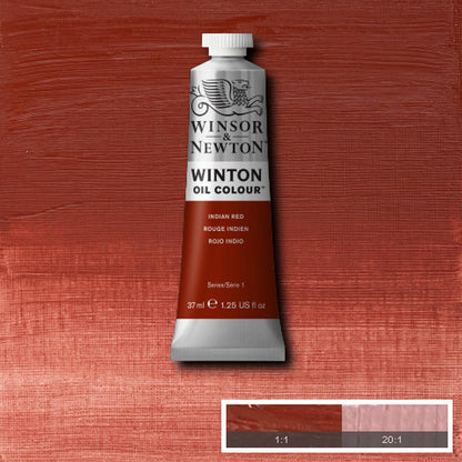 094376711486 Oleo Winsor & Newton Óleo 37 ML Rojo Indio Winton 317 Cartel Arte & Papelería