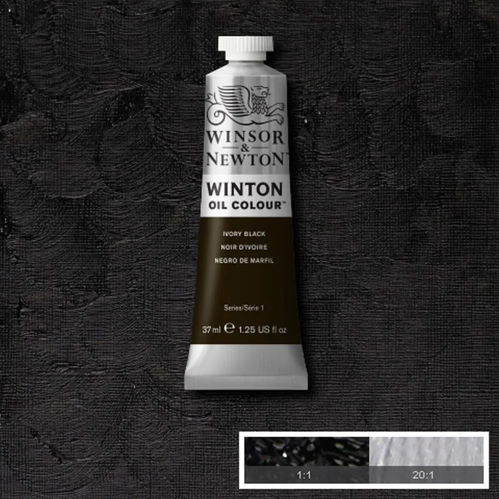 094376711493 Oleo Winsor & Newton Óleo 37 ML Negro Marfil Winton 331 Cartel Arte & Papelería