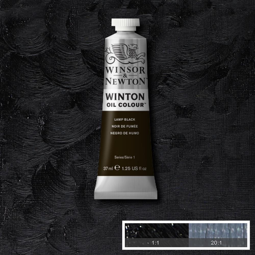 094376711509 Oleo Winsor & Newton Óleo 37 ML Negro Humo Winton 337 Cartel Arte & Papelería