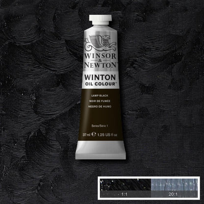 094376711509 Oleo Winsor & Newton Óleo 37 ML Negro Humo Winton 337 Cartel Arte & Papelería