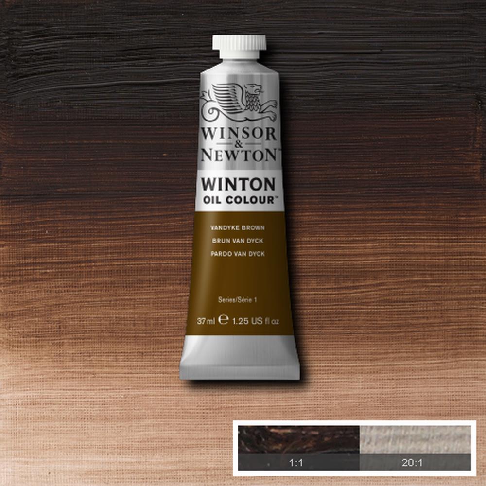 094376711660 Oleo Winsor & Newton Óleo 37 ML Pardo Vandyck Winton 676 Cartel Arte & Papelería