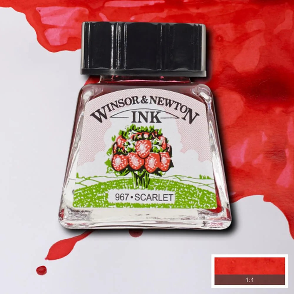 094376896404 Tinta China Winsor Tinta China 14 ml Escarlata RF601 Cartel Arte & Papelería