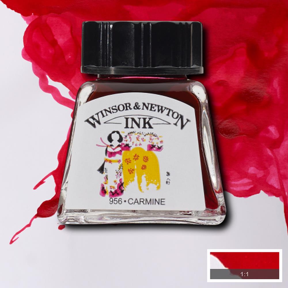 094376896442 Tinta China Winsor Tinta China 14 ml Carmin RF127 Cartel Arte & Papelería