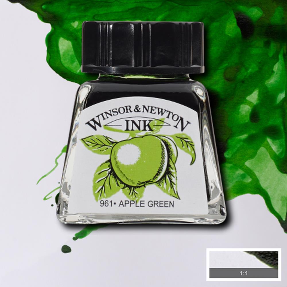 094376899870 Tinta China Winsor Tinta China 14 ml Verde Manzana RF011 Cartel Arte & Papelería
