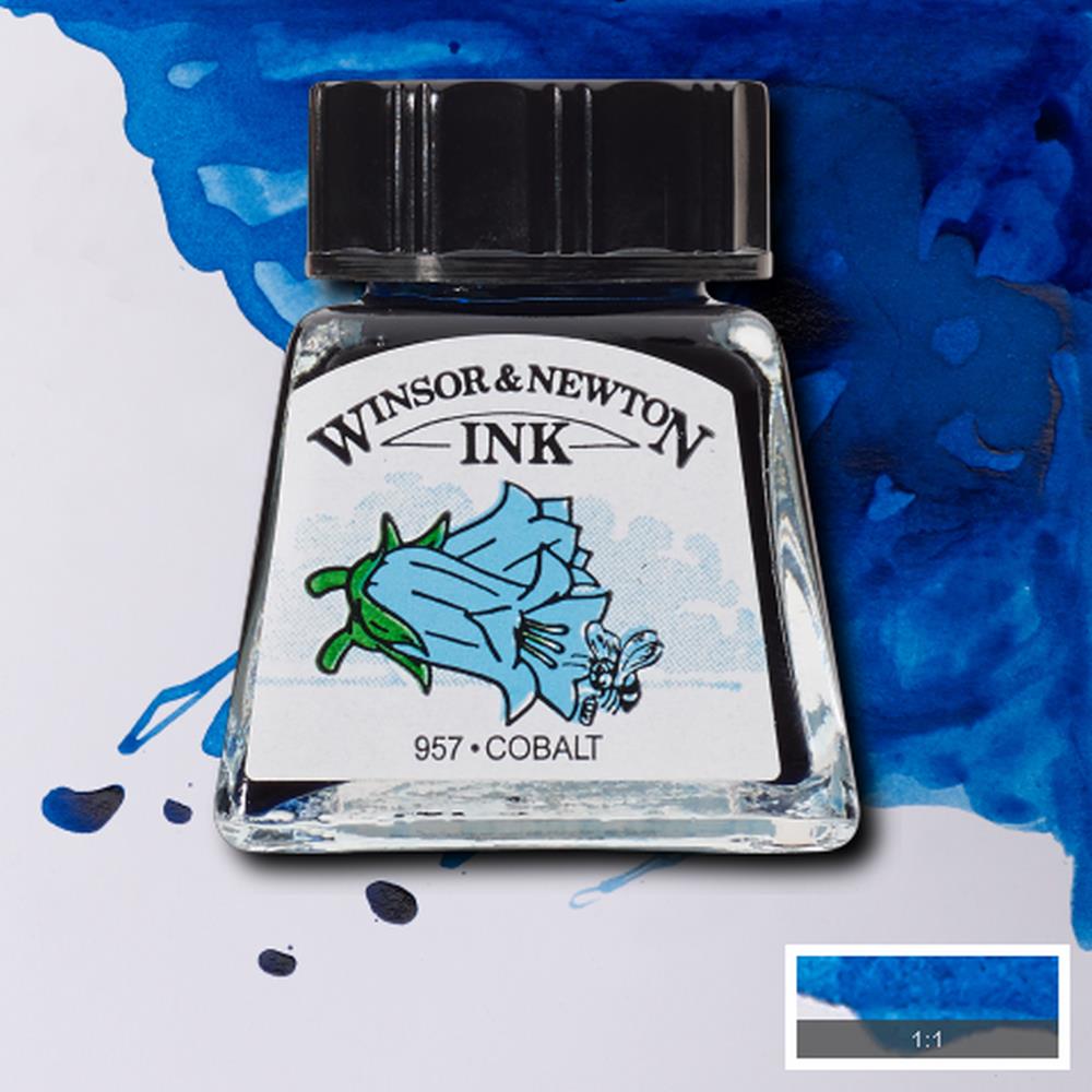 094376899917 Tinta China Winsor Tinta China 14 ml Azul Cobalto RF176 Cartel Arte & Papelería