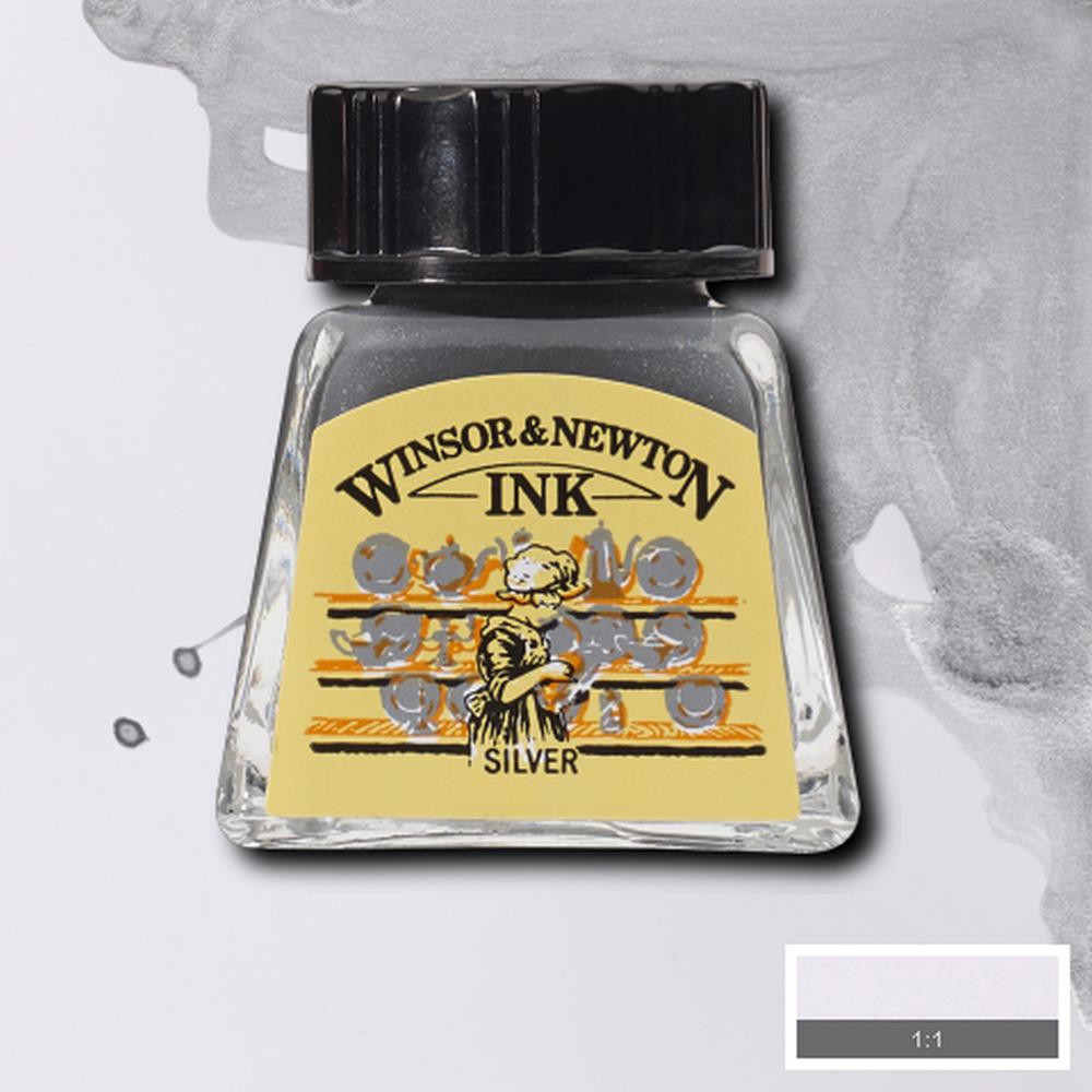 094376899962 Tinta China Winsor Tinta China 14 ml Plateado RF617 Cartel Arte & Papelería